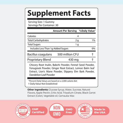 Buy supplements Nature’s NutriWave PrimeBiome Probiotic Gummies – Plant-Based Blend with Inulin, Lion’s Mane, Ginger & More– Non-GMO, No Stimulants, Vitaza UK Supplements UK