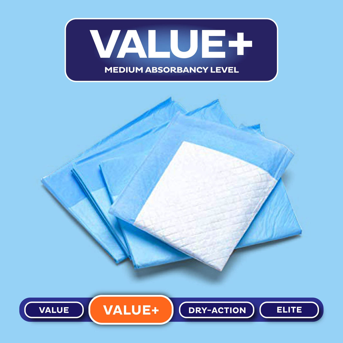Chucks Pads Disposable [100-Pack] Underpads 17"x 24" Incontinence Chux Stack ManBuy Supplements Australia