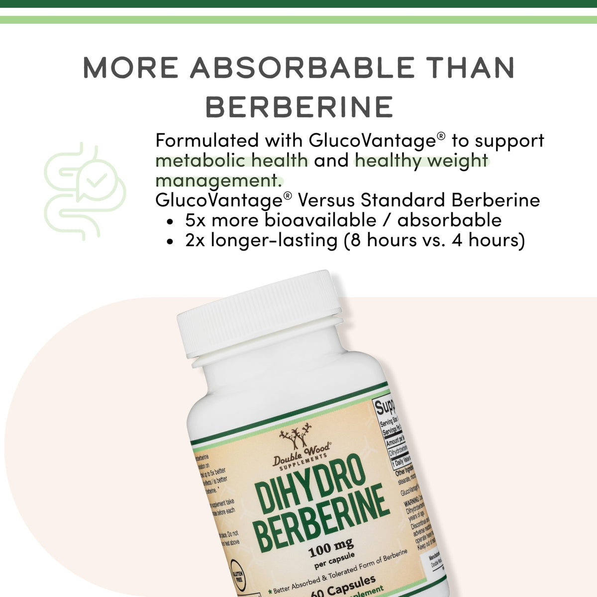 Buy supplements Dihydroberberine Supplement 100mg, 60 Capsules (Patented GlucoVantage Super - Vitaza UK Supplements UK