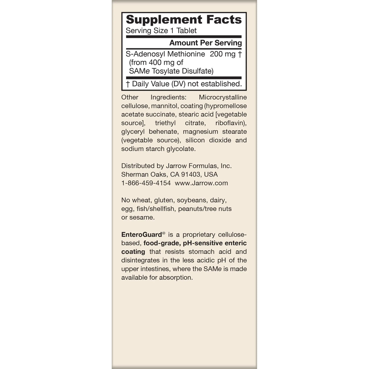 Jarrow Formulas® Same 200 mg, Supports Joint Health, Liver Function, Brain Metabolism, 60 Tablets, Up to A 60 Day Supply Jarrow FormulasBuy Supplements Australia