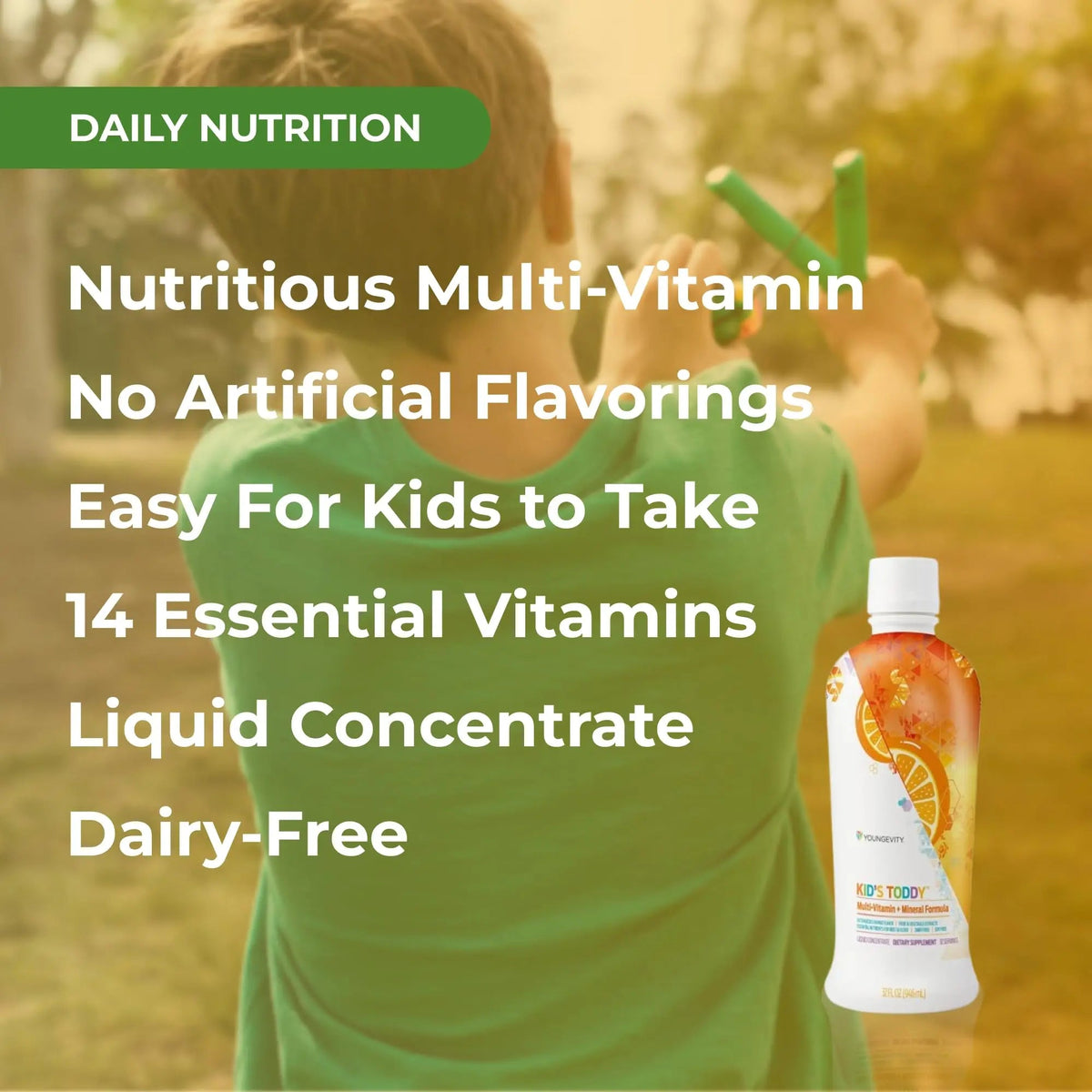 Youngevity Kid's Toddy™ - Mega Multivitamin for Kids & Children Age 2+ - 14 Vitamins, 10 Minerals, Phytonutrient Blend Youngevity