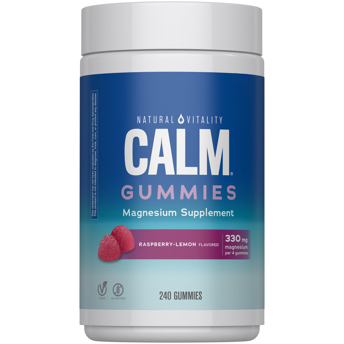 Buy supplements Natural Vitality Calm Magnesium Gummies | 330mg Per Serving | Raspberry Lemon Flavored Supplement | Gluten-Free & Vegan | 240 Count - Vitaza UK Supplements UK