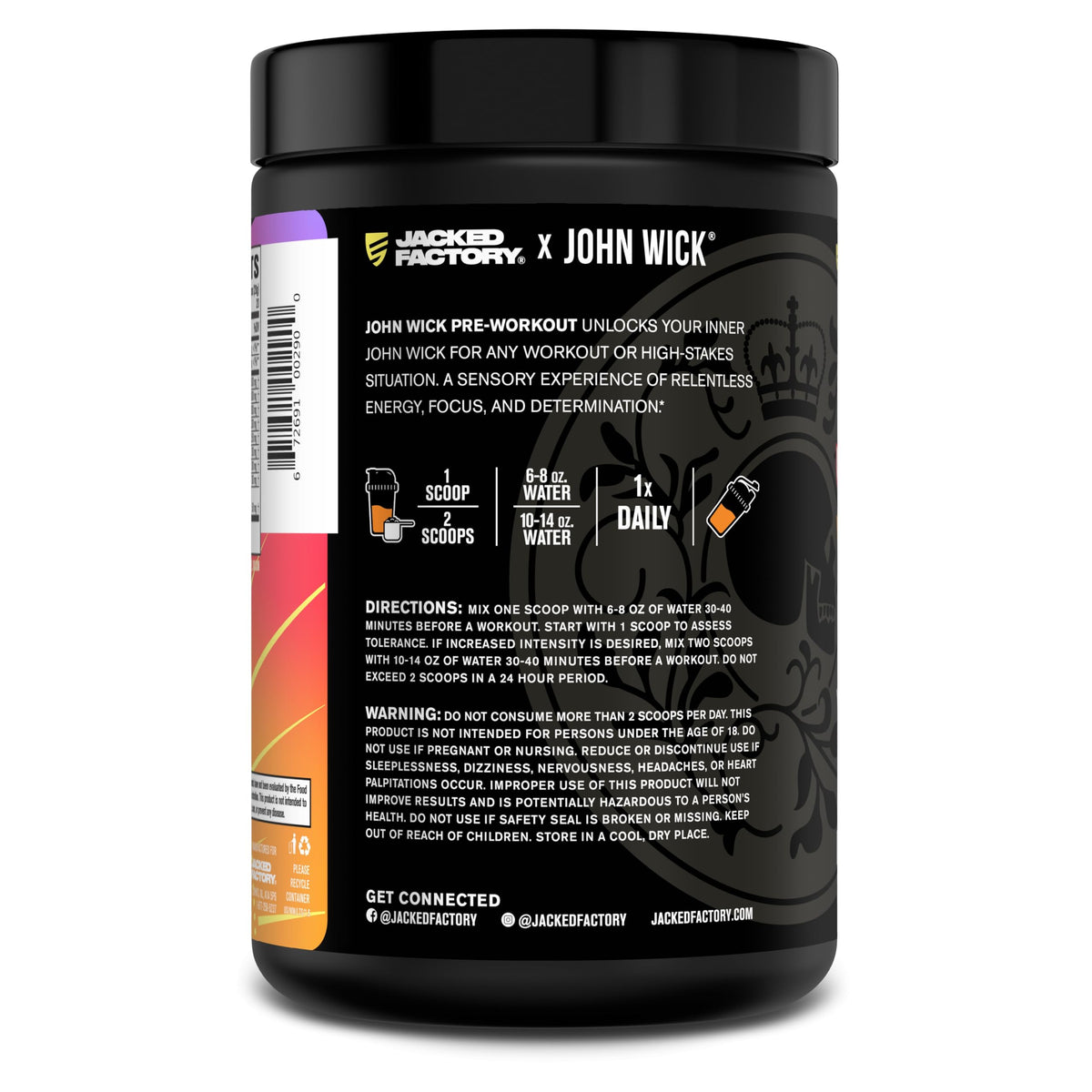 Buy supplements Jacked Factory X John Wick - Wick Mode Pre Workout Powder - Intense Energy, Battle-Ready Focus, Unstoppable Commitment, and Sheer Will - Vitaza UK Supplements UK