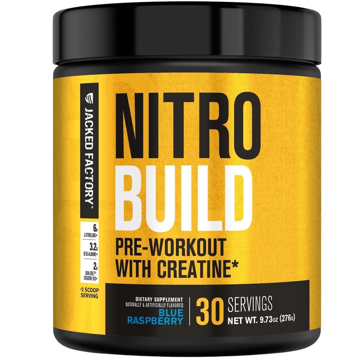 Buy supplements Jacked Factory Nitrosurge Build Pre Workout with Creatine for Muscle Building - Con Cret Creatine Powder & elevATP for Intense Energy, Powerful Pump, Vitaza UK Supplements UK