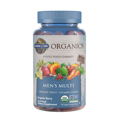 Buy supplements Garden of Life Organics Men's Gummy Vitamins - Berry - Certified Organic, Non-GMO, Vegan, Kosher Complete Multi - Methyl B12, C & D3 - Gluten - Vitaza UK Supplements UK