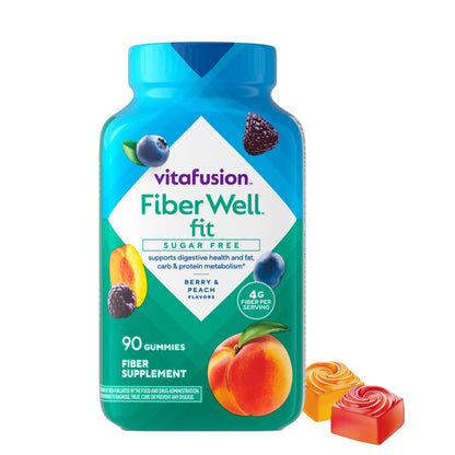 Buy supplements Vitafusion Fiber Well Fit Gummies Supplement, 90 Count (Packaging May Vary) - Vitaza UK Supplements UK