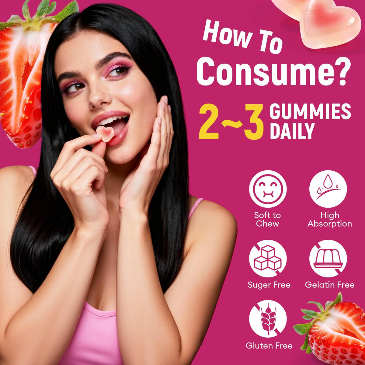 Buy supplements Migcopat 10G Fiber Gummies with Collagen Peptides, Hyaluronic Acid, Vitamin C, ACV, 30 Billion CFU Probiotics – Sugar Free Collagen Gummy for Skin, Hair & Nails - Vitaza UK Supplements UK