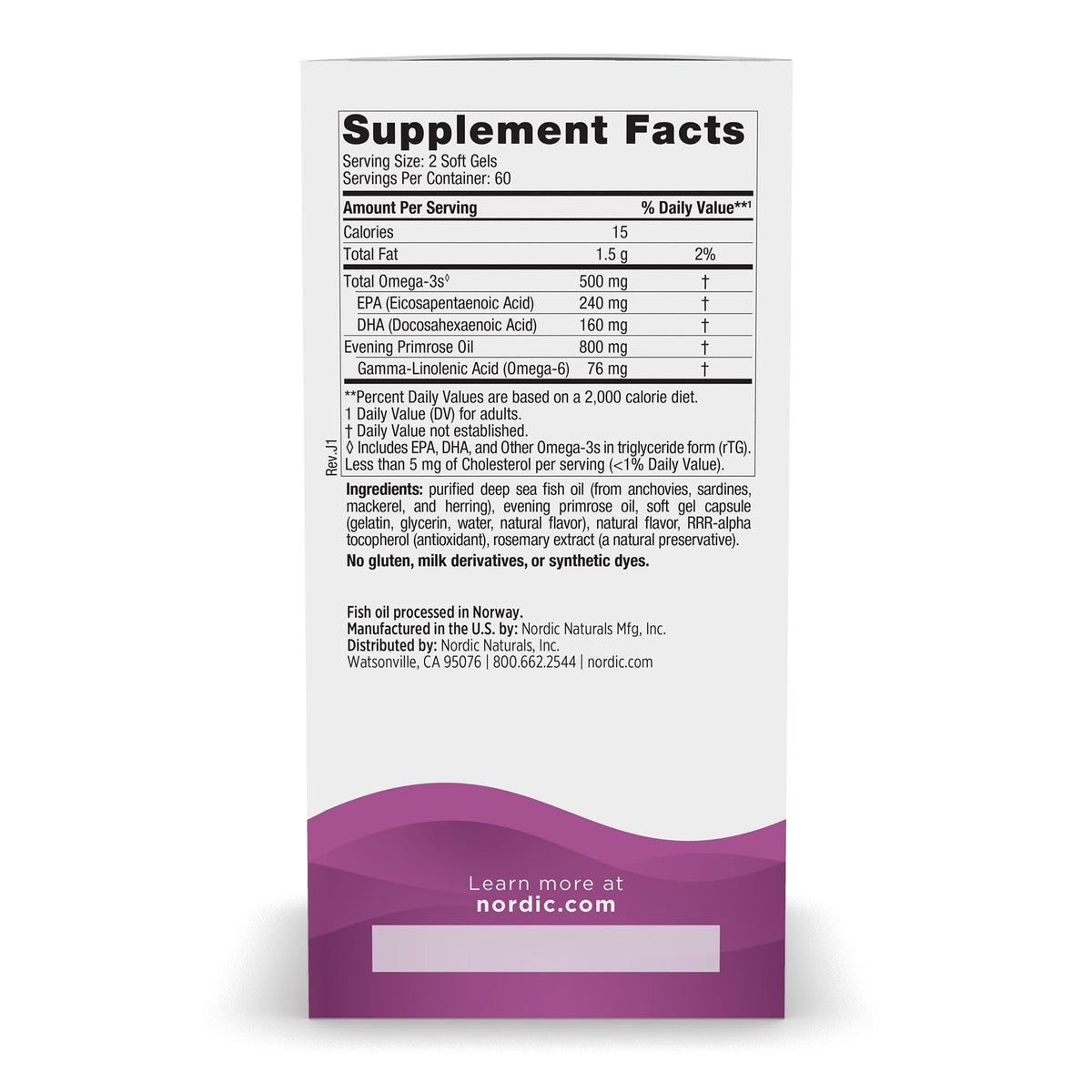 Buy supplements Nordic Naturals Omega Woman, Lemon - 120 Soft Gels - 500 mg Omega-3 + 800 mg Evening Primrose Oil - Vitaza UK Supplements UK