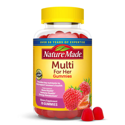Buy supplements Nature Made Multivitamin For Women, Womens Gummy Multivitamins for Daily Nutritional Support, 70 Multi Vitamin Gummies, 35 Day Supply - Vitaza UK Supplements UK