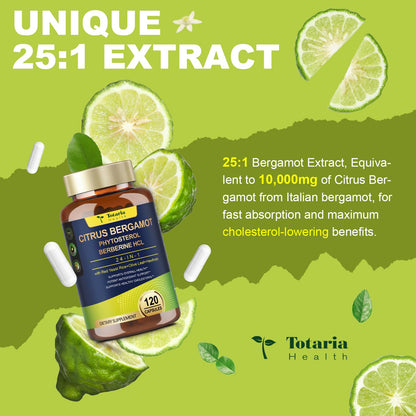 Buy supplements Citrus Bergamot Supplement for High Cholesterol - Italian Citrus Bergamot & Plant Sterols Stanols Natural Way to Balance Cholesterol Level, Vitaza UK Supplements UK