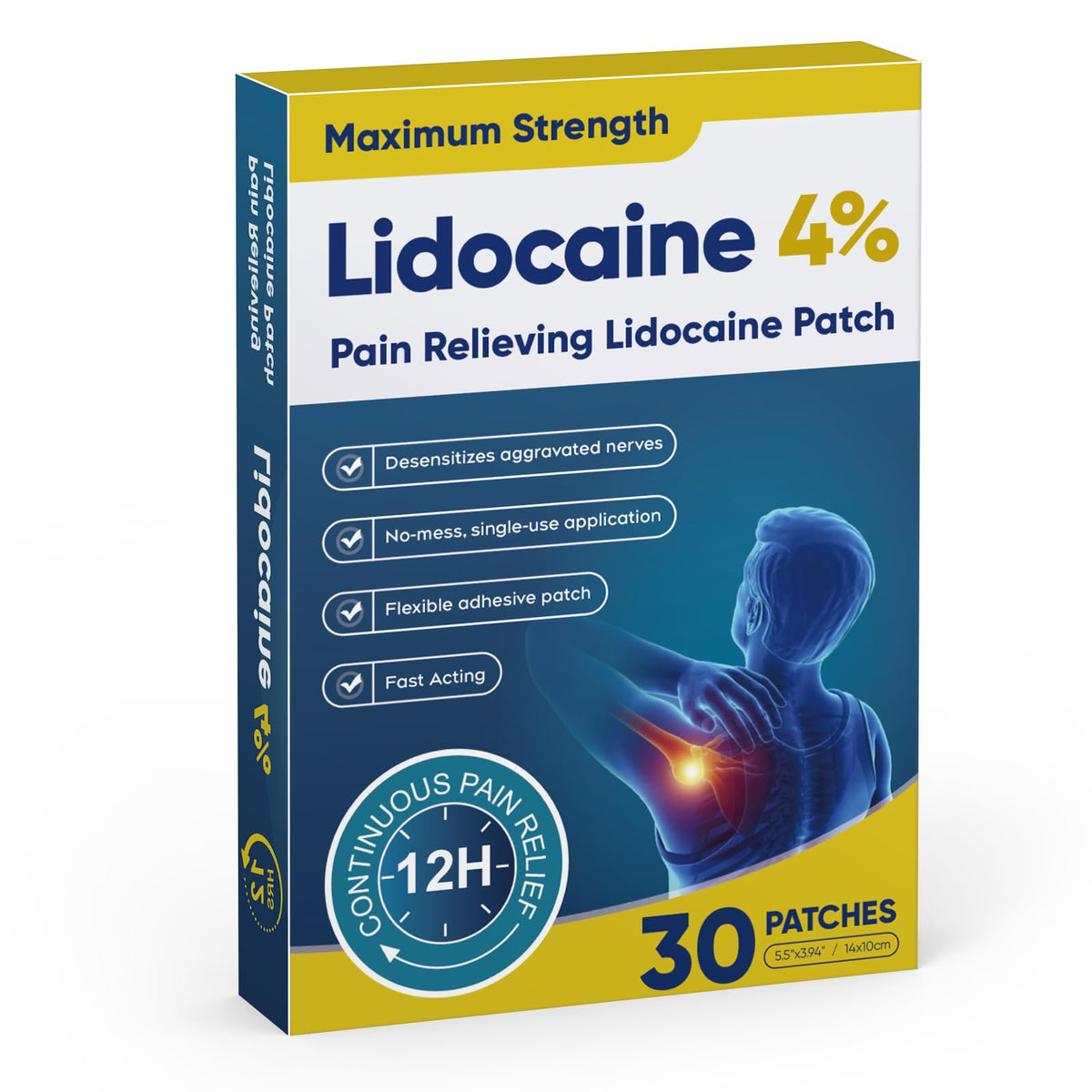 Teemofe 4% Lidocaine Pain Relief Patches – Maximum OTC Strength, Fast-Acting Targeted Relief, for Muscle & Joint Discomfort, 30 Count-10 TeemofeBuy Supplements Australia