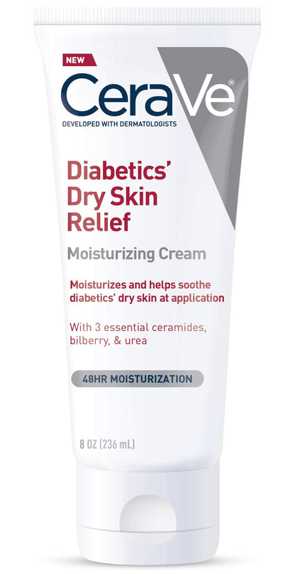 Buy supplements CeraVe Moisturizing Cream for Diabetics’ Dry Skin, Urea Cream with Bilberry for Face and Body, Fragrance Free - Vitaza UK Supplements UK