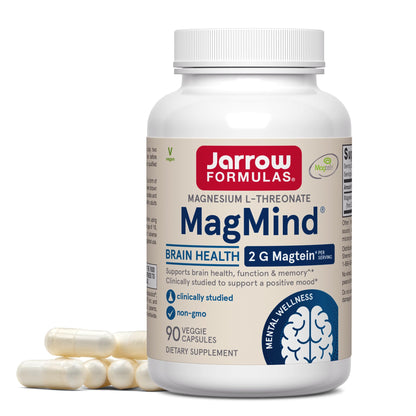 Buy supplements Jarrow Formulas Magnesium L-Threonate, MagMind Magtein Magnesium Supplement, Supplements for Memory Support, 90 Veggie Capsules - Vitaza UK Supplements UK
