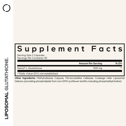 Buy supplements Codeage Liposomal Glutathione Supplement - Pure Reduced Setria L-Glutathione, Liposomal Delivery, Phospholipid Complex - Encapsulated Glutathione Powder Pills - Vitaza UK Supplements UK