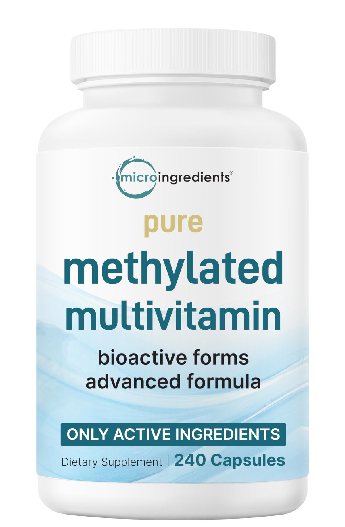 Micro Ingredients Pure Methylated Multivitamin, 240 Capsules | 19-in-1 Formula with Vitamins C, D, B12, Folate, Magnesium, Zinc & More | Micro IngredientsBuy Supplements Australia