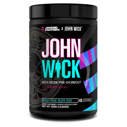 Buy supplements Jacked Factory X John Wick - Wick Mode Pre Workout Powder - Intense Energy, Battle-Ready Focus, Unstoppable Commitment, and Sheer Will - Vitaza UK Supplements UK