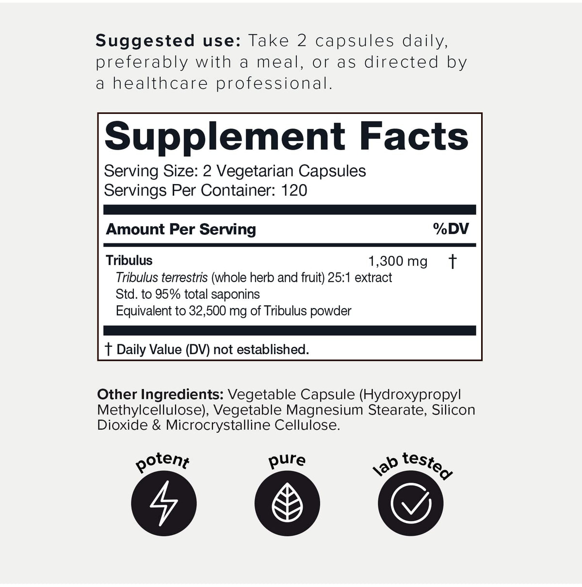 Toniiq Ultra High Strength Tribulus Capsules - 95% Steroidal Saponins - 1300mg Concent ToniiqBuy Supplements Australia
