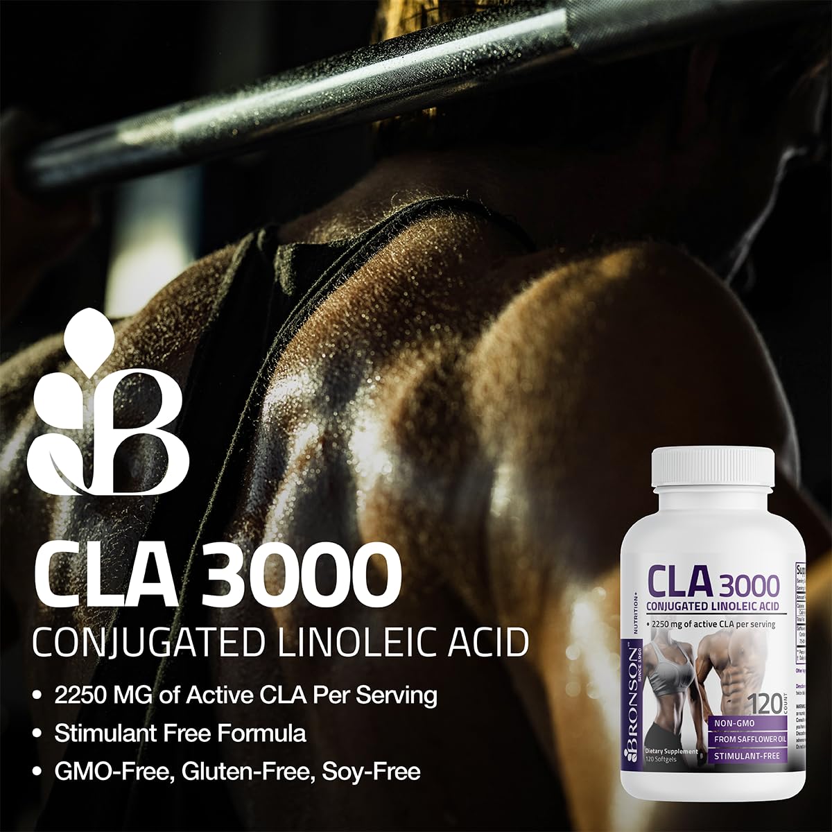 Buy supplements Bronson CLA 3000 Extra High Potency Supports Healthy Weight Management Lean Muscle Mass Non-Stimulating - Vitaza UK Supplements UK