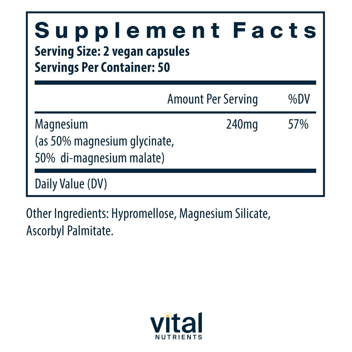 Buy supplements Vital Nutrients Magnesium Glycinate + Malate - 120mg Vegan Magnesium Supplement for Women and Men - Muscle, Heart, Bone Support* - Promotes Relaxation - Vitaza UK Supplements UK