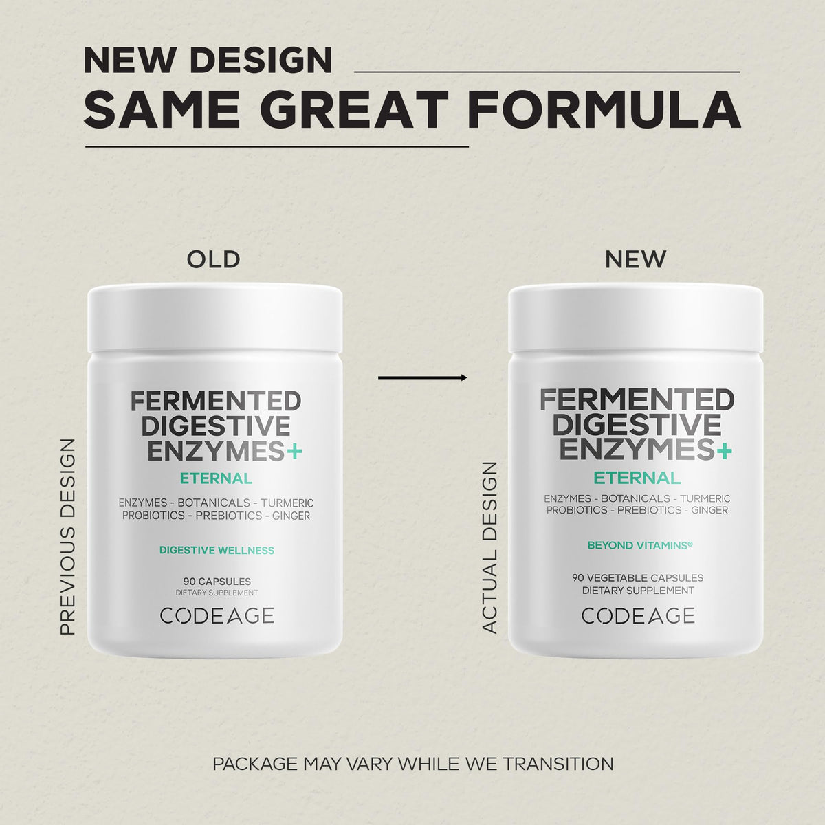 Buy supplements Codeage Fermented Digestive Enzymes Supplement 3-Month Supply - 14 Digestive Enzymes, Probiotics, Prebiotics, Fermented Botanicals - Vitaza UK Supplements UK