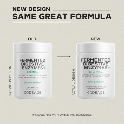 Buy supplements Codeage Fermented Digestive Enzymes Supplement 3-Month Supply - 14 Digestive Enzymes, Probiotics, Prebiotics, Fermented Botanicals - Vitaza UK Supplements UK