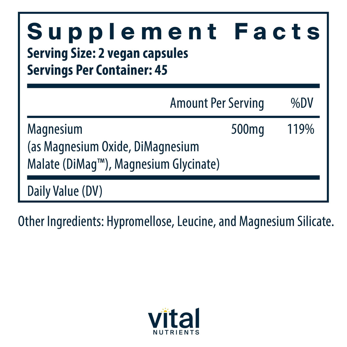 Buy supplements Vital Nutrients Triple Magnesium Complex Supplement | Vegan Magnesium Glycinate, Malate & Oxide 250mg | Easily Absorbed Magnesium Supplement for Stress, Muscle, Heart, Bone Support | 90 Capsules - Vitaza UK Supplements UK