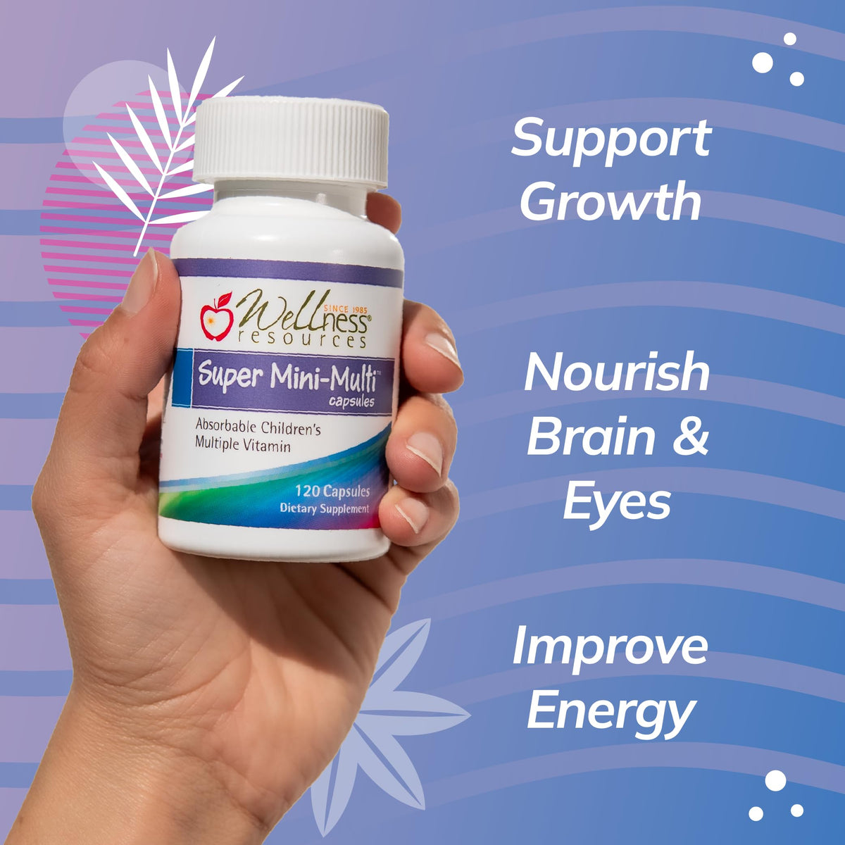 Buy supplements Super Mini-Multi - Children's Multivitamin Swallowable Capsules with Methyl Folate, Methyl B12 and Coenzyme B Vitamins for Growth - Vitaza UK Supplements UK