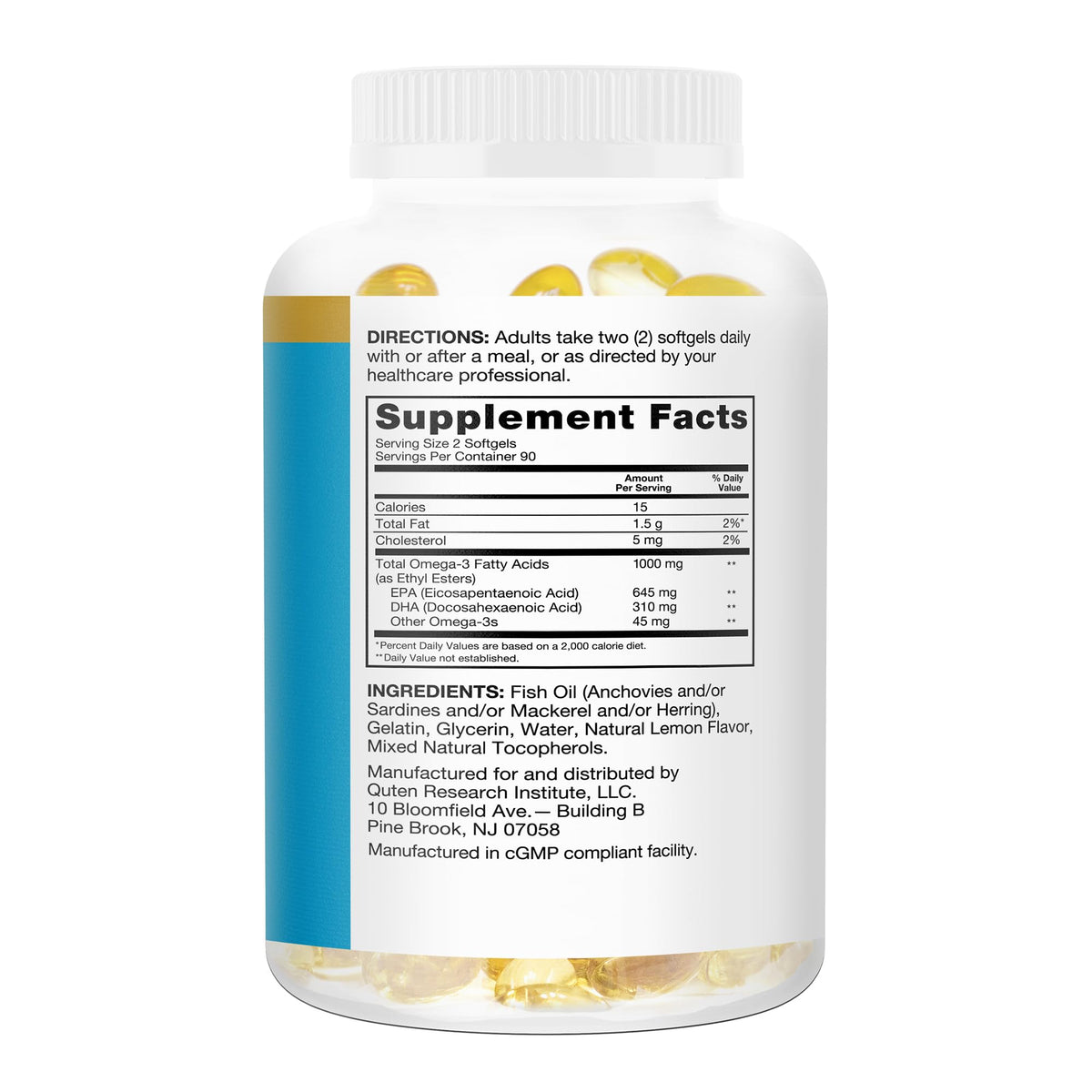 Buy supplements Qunol Fish Oil Omega 3 Mini Softgels, 1000mg Omega 3 EPA + DHA, Ultra Pure Supplements, Heart Health Support, Lemon Flavor - Vitaza UK Supplements UK