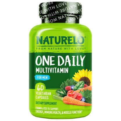 Buy supplements NATURELO Mens Multivitamins - One Daily Multivitamin for Men with Vitamins, Minerals & Organic Whole Foods, Boost Energy & Health, Vitaza UK Supplements UK