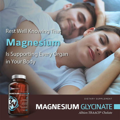 Buy supplements OmniBiotics Magnesium Glycinate Supplement – with 100% Pure Albion TRAACS Bisglycinate Chelate for Sleep, Muscle - Vitaza UK Supplements UK