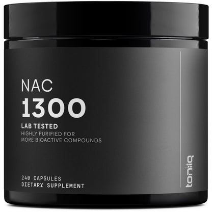 Buy supplements Toniiq 1300mg NAC - 4 Month Supply - Min. 98%+ Tested Purity - Ultra High Strength Bioavailable NAC Cysteine Supplement - 240 Vegetarian N Acetyl Cysteine - Vitaza UK Supplements UK