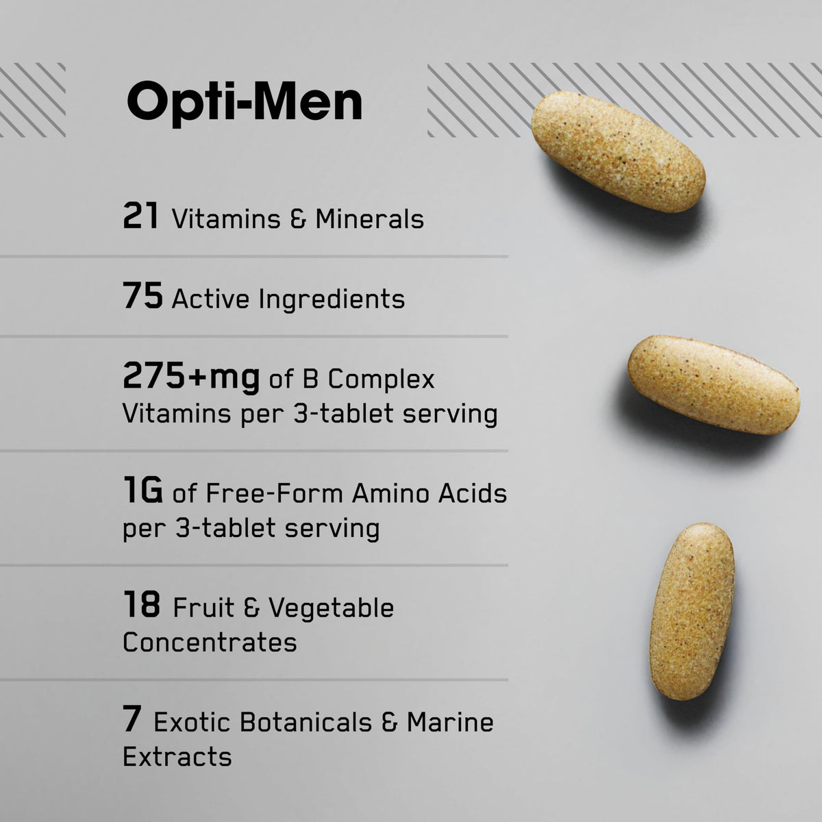 Buy supplements Optimum Nutrition Opti-Men, Vitamin C, Zinc and Vitamin D, E, B12 for Immune Support Mens Daily Multivitamin Supplement - Vitaza UK Supplements UK