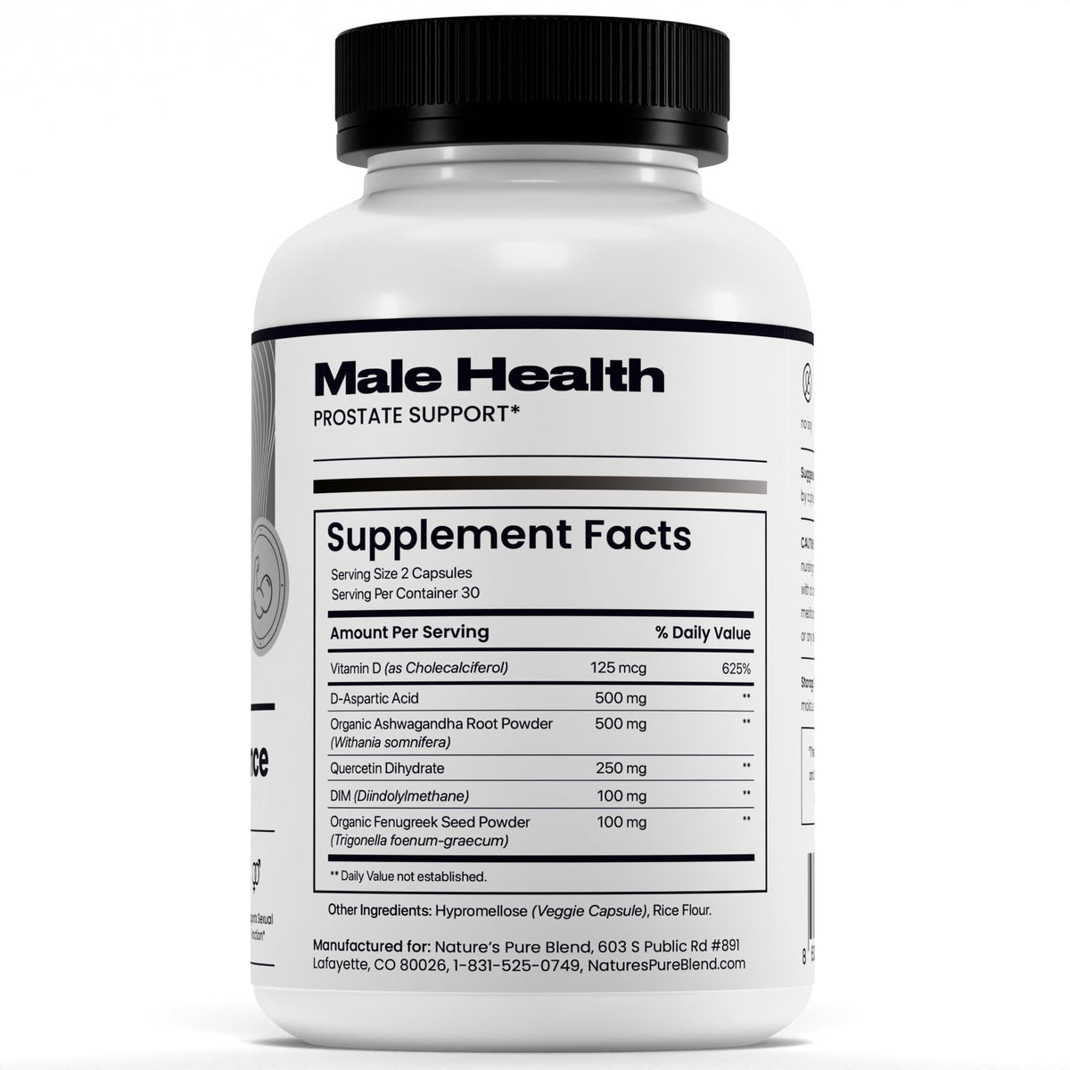 Nature's Pure Blend Peak Performance – Testosterone Supplement for Men with D-Aspartic Acid, Ashwagandha & DIM – Mens Prostate Health Support, Muscle Strength & Energy – Prostate Supplement Nature's Pure BlendBuy Supplements Australia