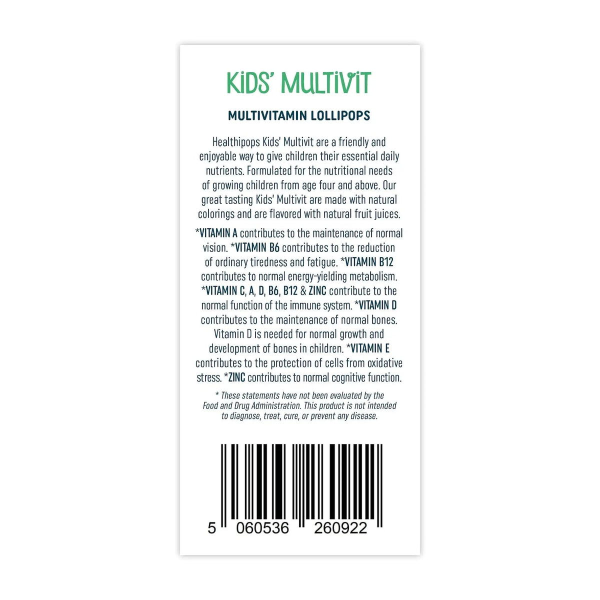 Healthipops Kids Multivitamin Lollipops (6-Pack) Healthipops Vitamin & Mineral LollipopsBuy Supplements Australia