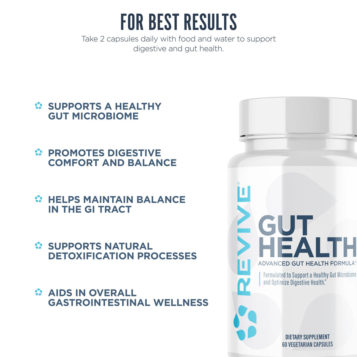 Buy supplements Revive MD Gut Health Supplements for Men & Women - Daily Gut Repair & Digestive Health Support Formula with Thyme, Oregano & Milk Thistle - Vitaza UK Supplements UK