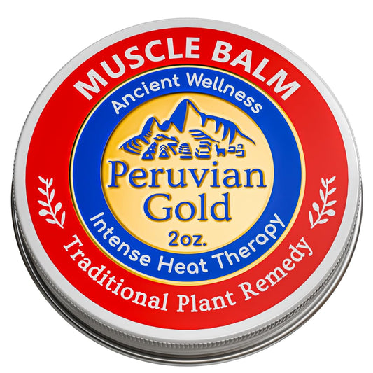 Sore Muscle Balm - Peruvian Gold Intense Heat Therapy Muscle Rub. 500K Scoville Heat Units Melts Away Sore, Painful Muscles. 2oz Peruvian GoldBuy Supplements Australia