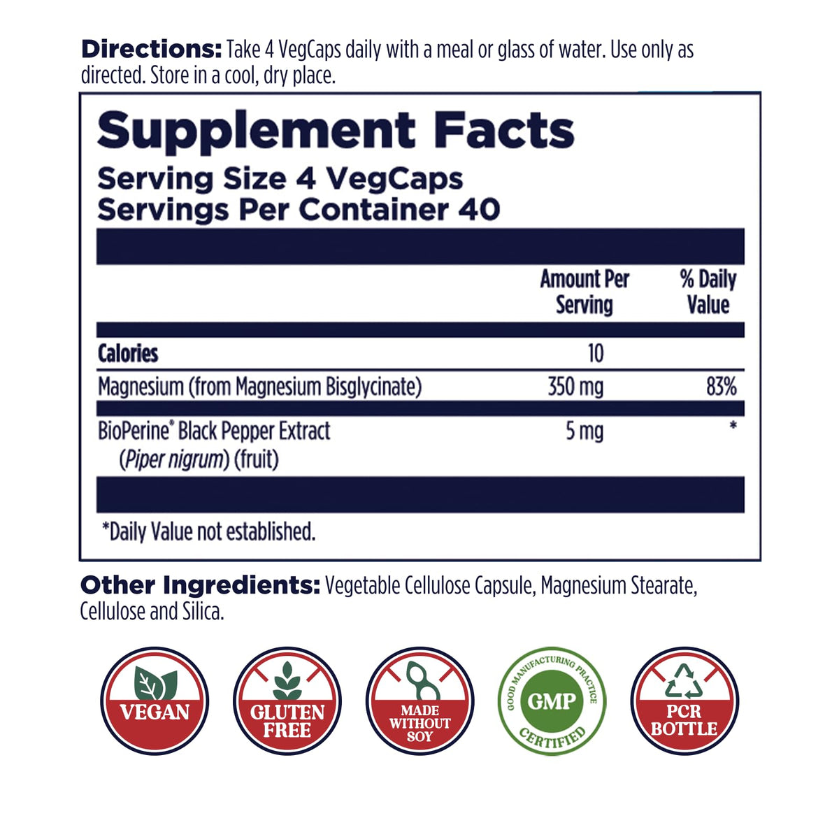 Buy supplements KAL Magnesium Glycinate Capsules, Fully Chelated Magnesium Bisglycinate, High Absorption Magnesium Supplement, Healthy Bones, Muscle, Vitaza UK Supplements UK