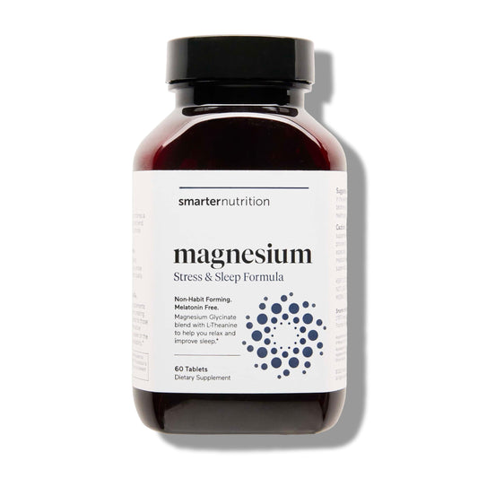 Buy supplements Smarter Nutrition Magnesium Complex - Chelated Magnesium Glycinate with Citrate, Malate and L-Theanine for Sleep, Muscle Relaxation and Stress Support - Vitaza UK Supplements UK