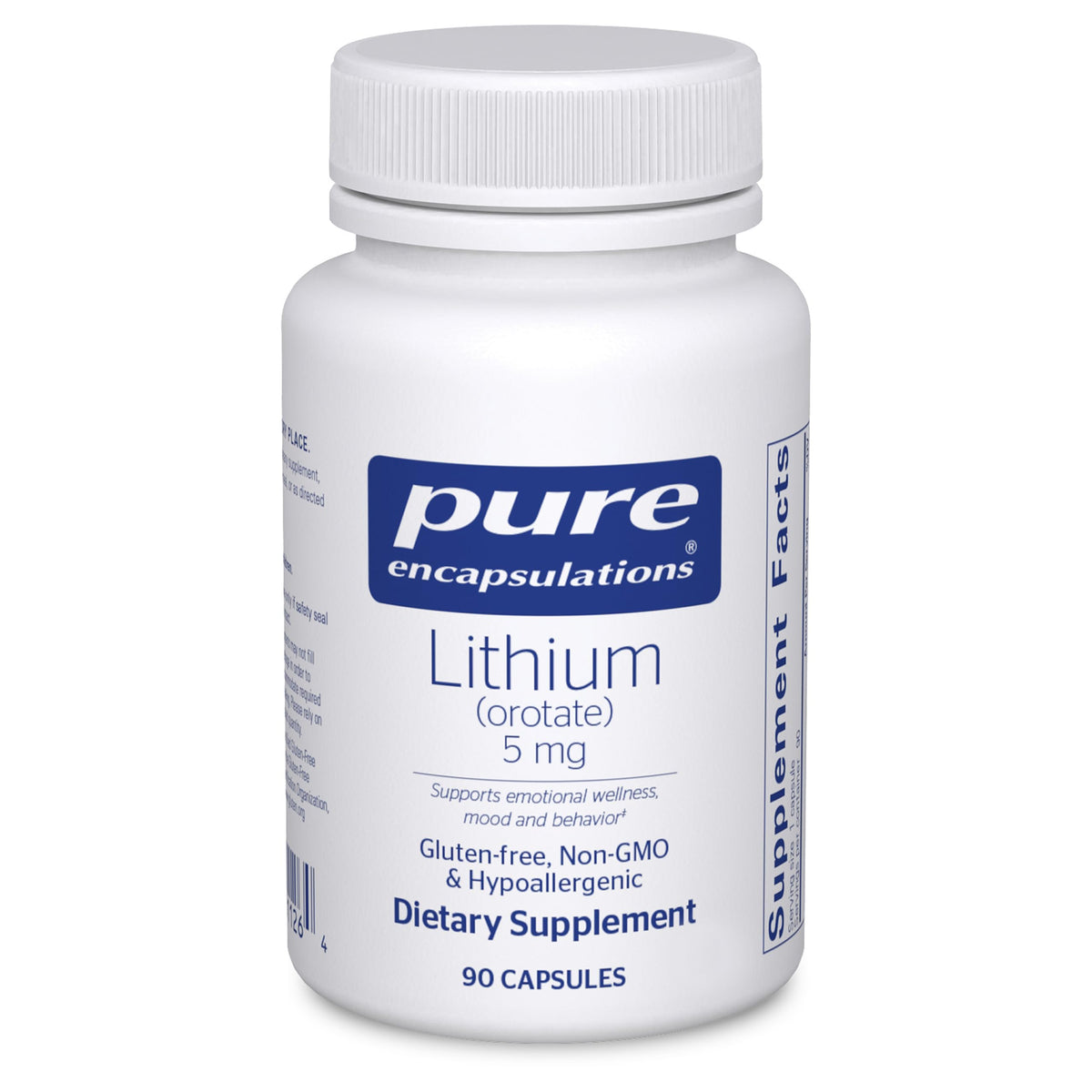 Buy supplements Pure Encapsulations Lithium Orotate 5 mg - Brain Support Supplement - with N-Acetyl-L-Cysteine (NAC) for Memory & Brain Behavior* - Vitaza UK Supplements UK