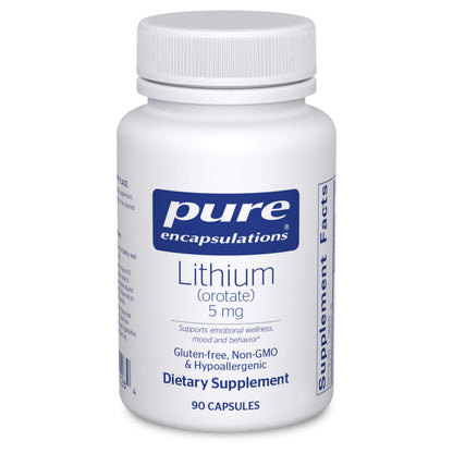 Buy supplements Pure Encapsulations Lithium Orotate 5 mg - Brain Support Supplement - with N-Acetyl-L-Cysteine (NAC) for Memory & Brain Behavior* - Vitaza UK Supplements UK