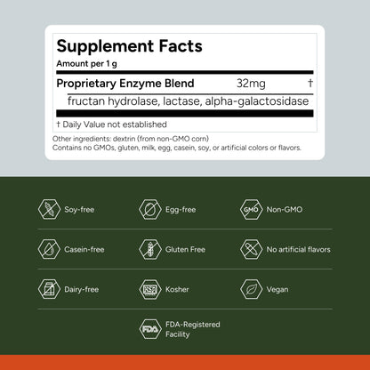 Buy supplements FODZYME® Home Kit Digestive Enzymes for Gut Health, Relief for Bloating, Gas, Constipation, Diarrhea - Vitaza UK Supplements UK