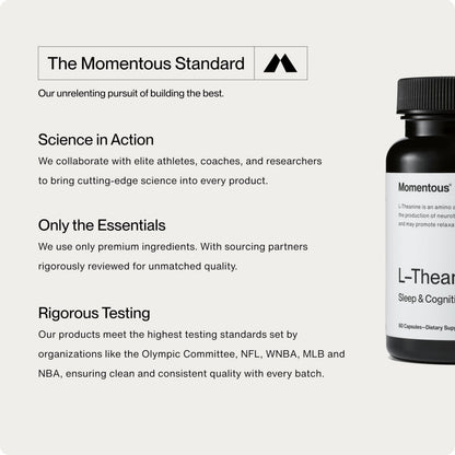 Buy supplements Momentous L-Theanine Supplement - 200 mg Capsules to Promote Relaxation & Focus - NSF Certified for Sport - Vitaza UK Supplements UK
