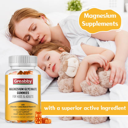 Buy supplements Magnesium Glycinate Gummies for Kids & Adults - Magnesium Glycinate 300mg Chewable Supplement - Promotes Sleep, Muscle, Relaxation (60Count) - Vitaza UK Supplements UK