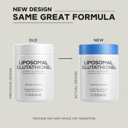 Buy supplements Codeage Liposomal Glutathione Supplement - Pure Reduced Setria L-Glutathione, Liposomal Delivery, Phospholipid Complex - Encapsulated Glutathione Powder Pills - Vitaza UK Supplements UK