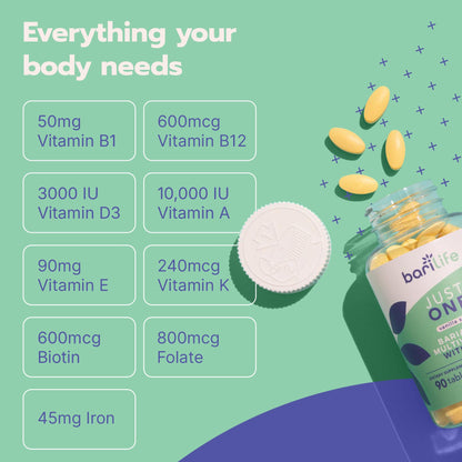 Buy supplements Just One - Once Daily Bariatric Multivitamin with Iron (30) - Vitaza UK Supplements UK