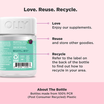 Buy supplements OLLY Flawless Complexion Gummy, Clear and Healthy Skin Support, Vitamins E, A, Zinc, Chewable Supplement, Berry - 50 Count (Pack of 1) - Vitaza UK Supplements UK