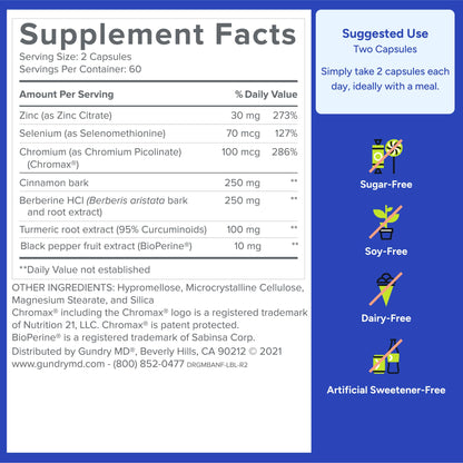 Buy supplements Gundry MD® Metabolic Advanced Nutrient Blend with Berberine to Support Healthy Metabolism, 120 Count - Vitaza UK Supplements UK