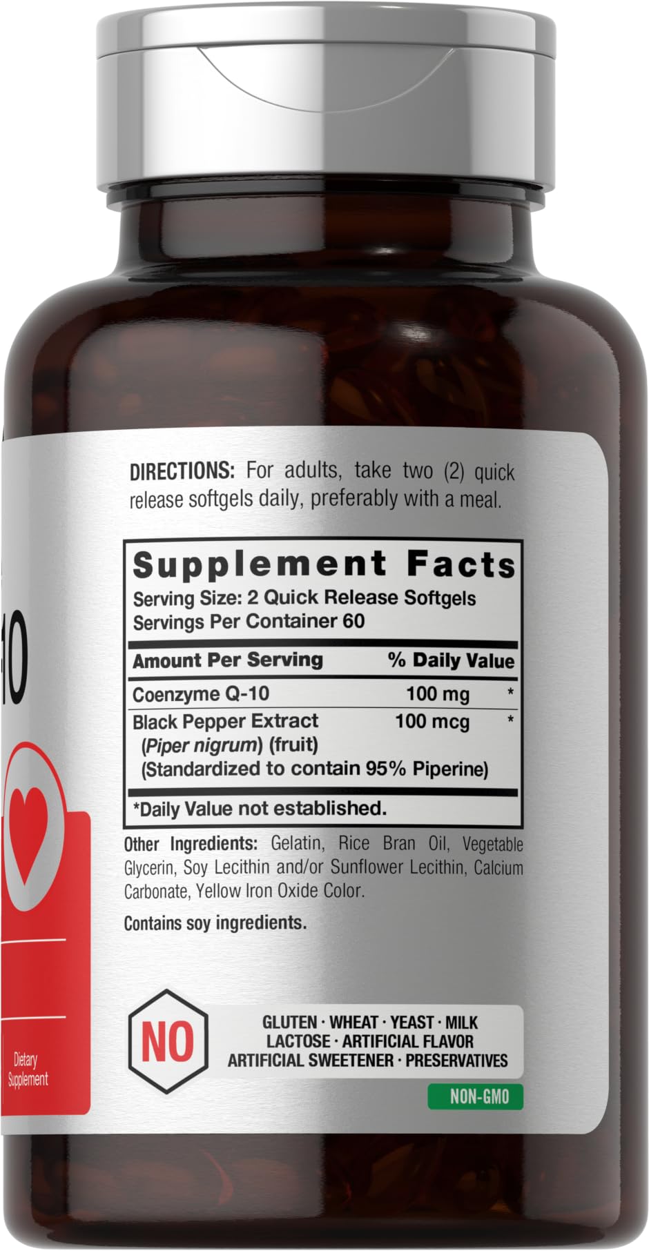 Buy supplements Horbäach CoQ10 100mg Softgels | 120 Count | Non-GMO and Gluten Free Supplement - Vitaza UK Supplements UK