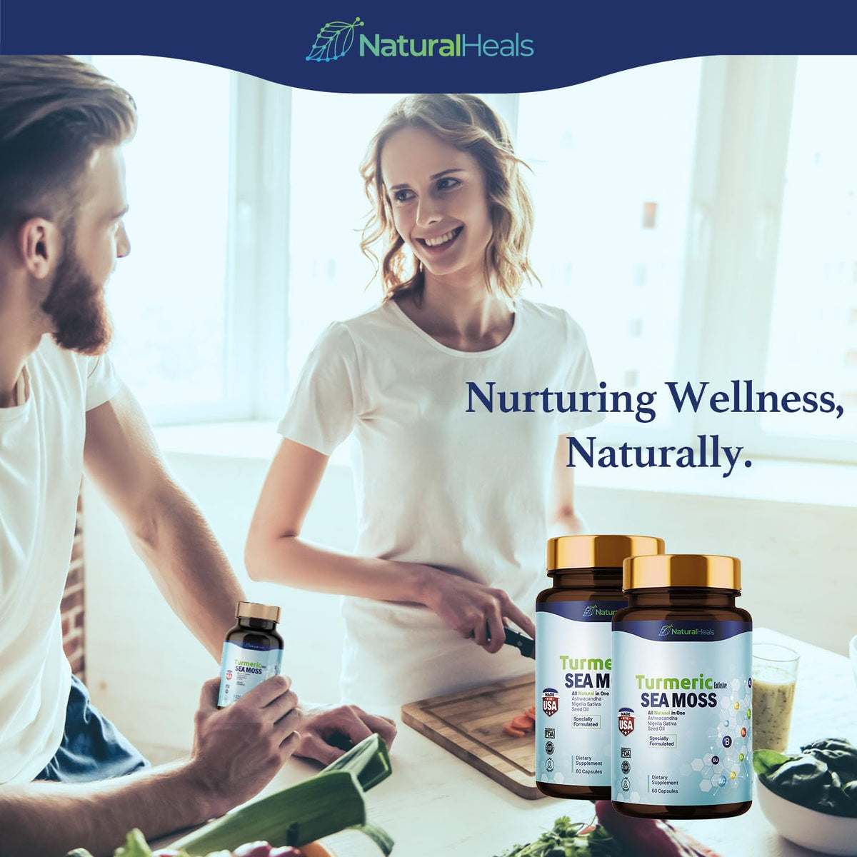Natural Heals Sea Moss 3000mg: Black Seed Oil 2000mg Ashwagandha 1000mg Turmeric Natural HealsBuy Supplements Australia