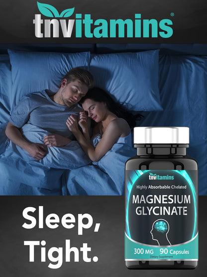Buy supplements tnvitamins Magnesium Glycinate 300mg, 90 Capsules | High Absorption Chelated Magnesium for Sleep, Calm & Muscle Support - Vitaza UK Supplements UK